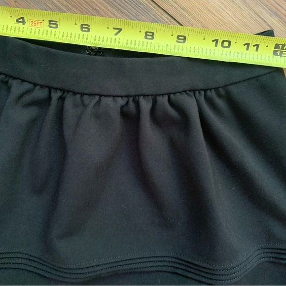 Madewell Silhouette Black Skirt Pleated Raw Hem Size Extra Small - Picture 11 of 14